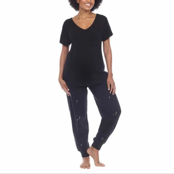 Honeydew Ladies' Embroidered Lounge Set 2-piece Medium - Picture 1 of 7